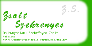 zsolt szekrenyes business card